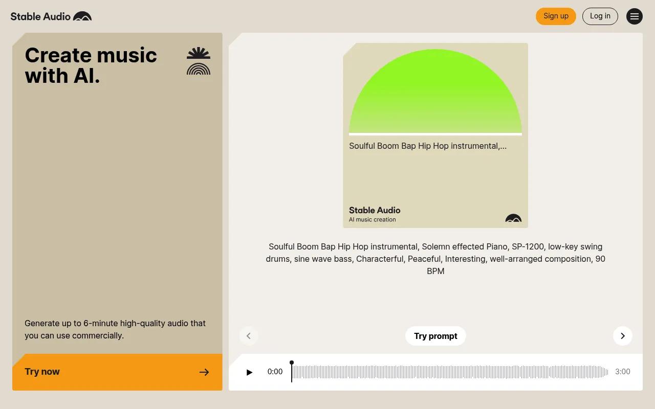 Stable Audio screenshot