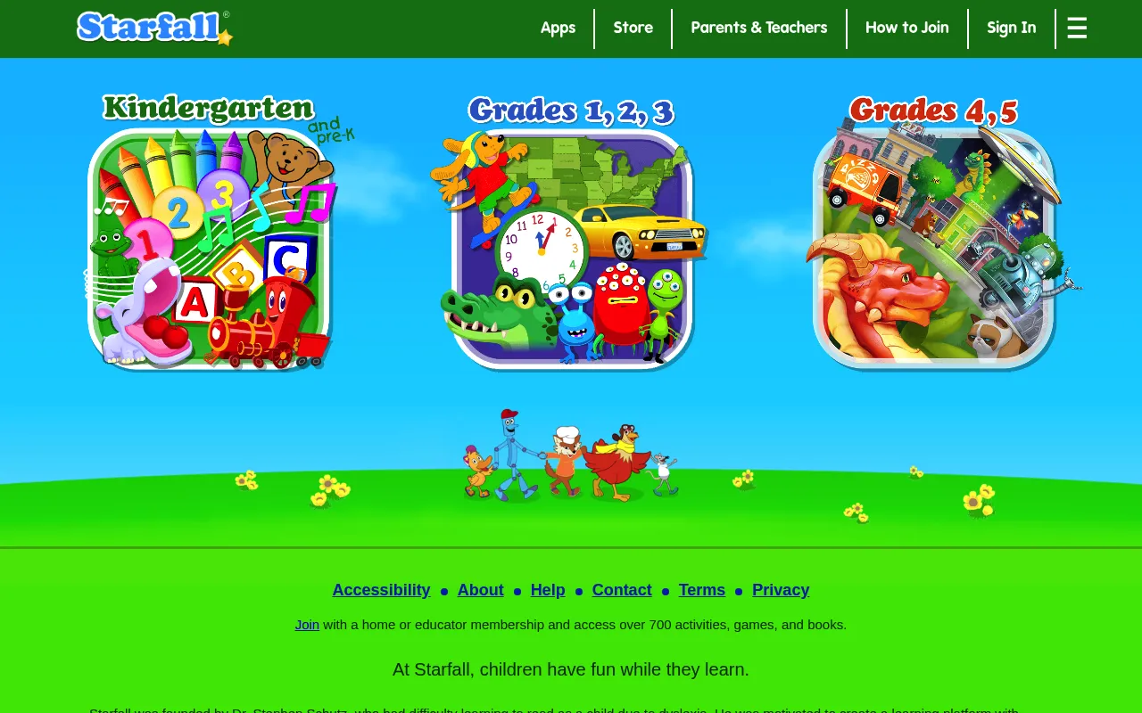 Starfall screenshot