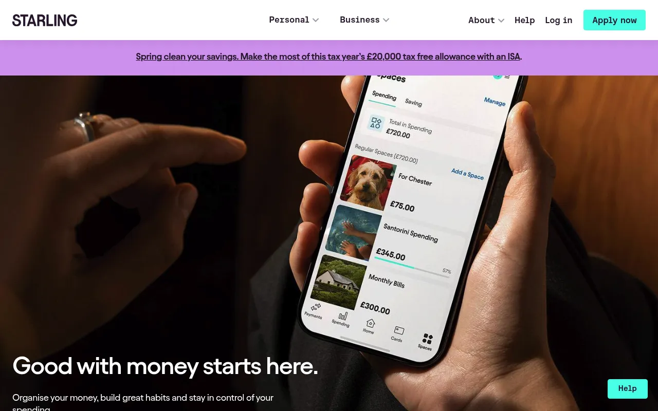 Starling Bank screenshot