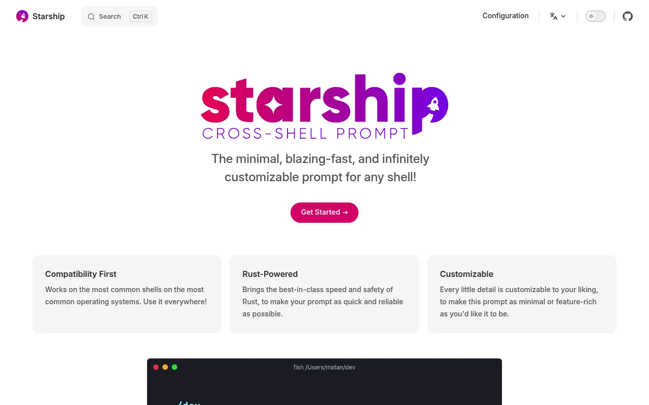 Starship screenshot