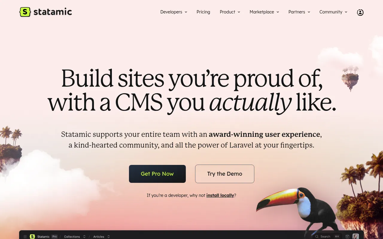 Statamic screenshot