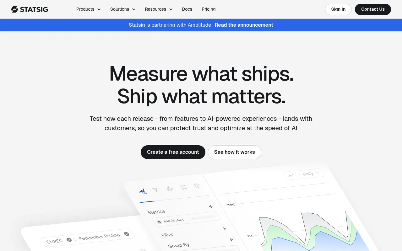 Statsig screenshot