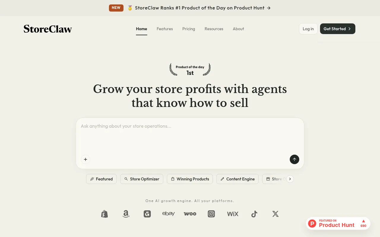 StoreClaw screenshot