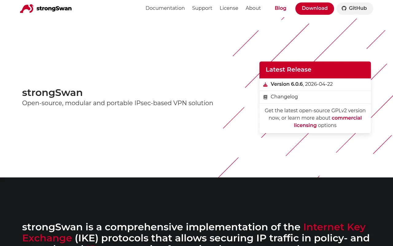 strongSwan screenshot