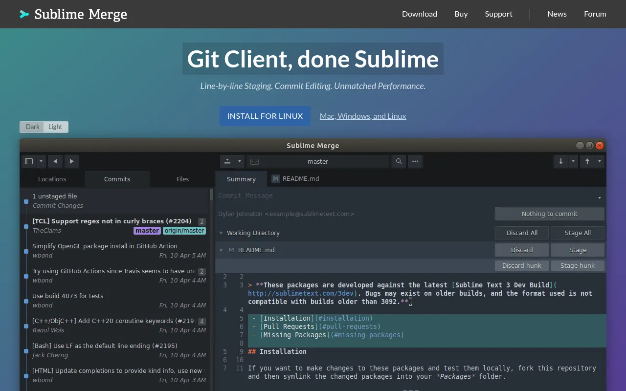 Sublime Merge screenshot