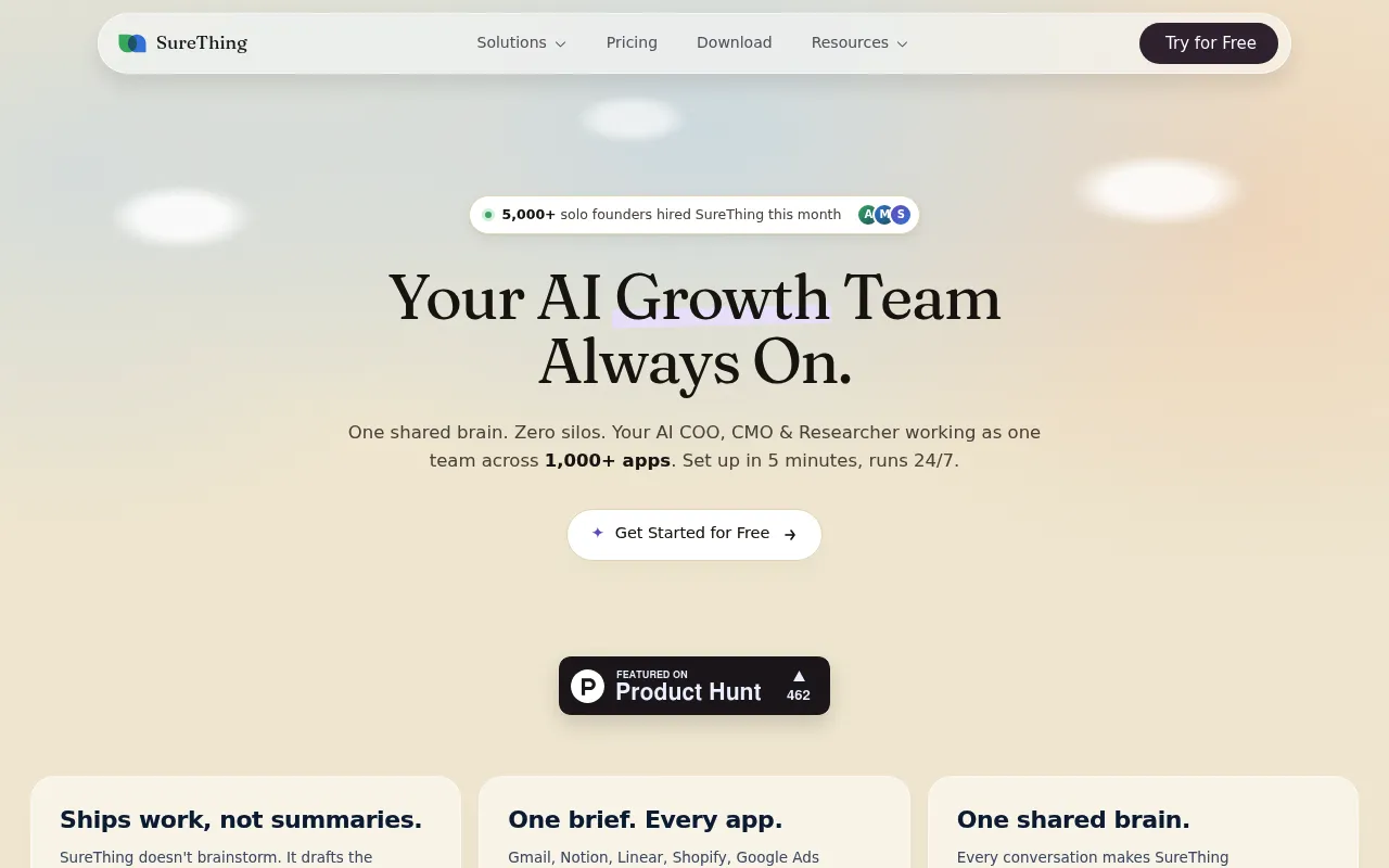SureThing screenshot