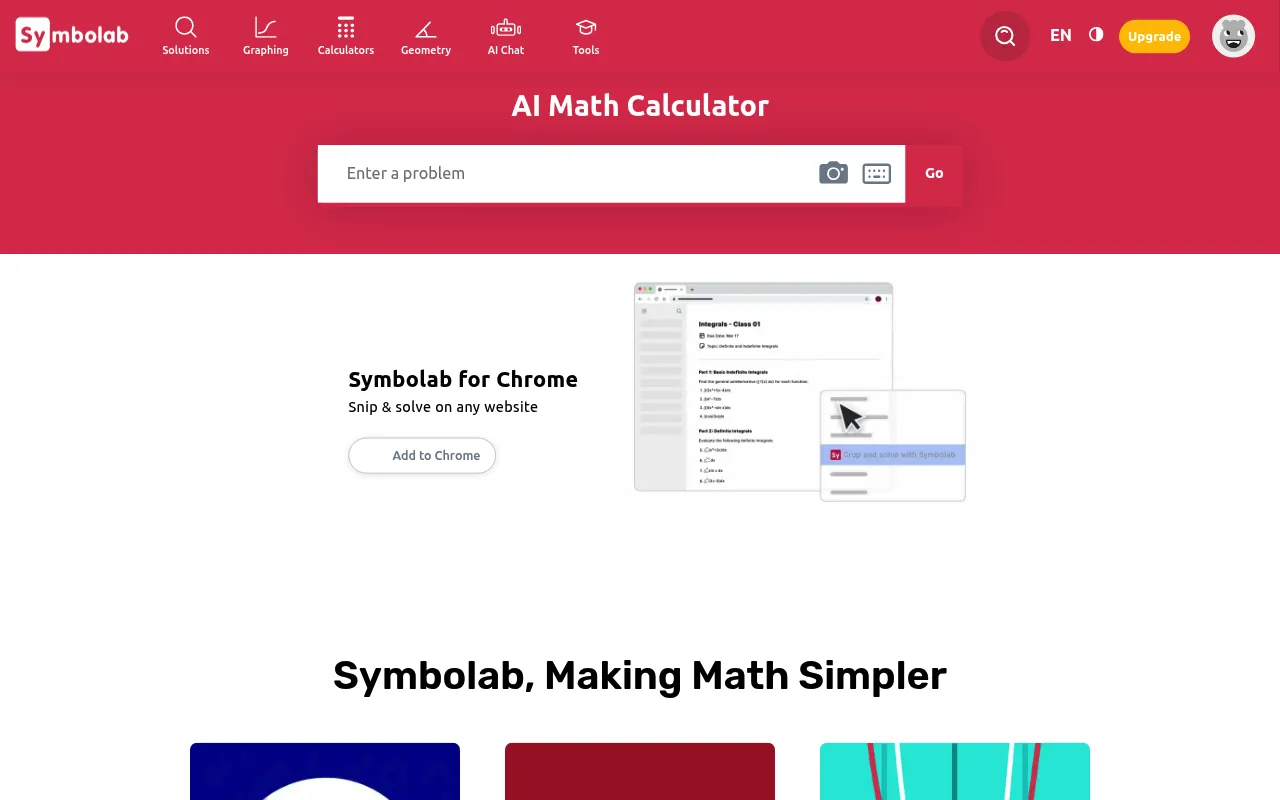 Symbolab screenshot