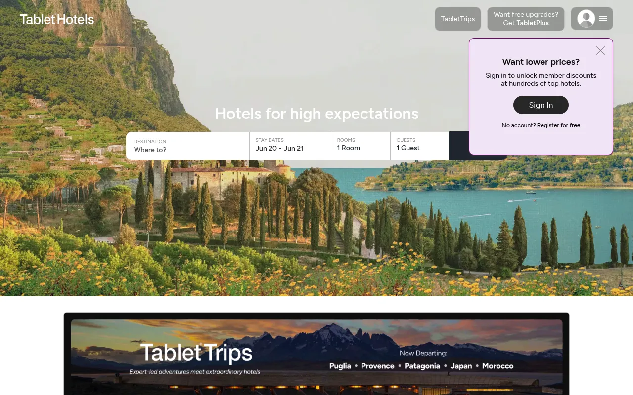 Tablet Hotels screenshot
