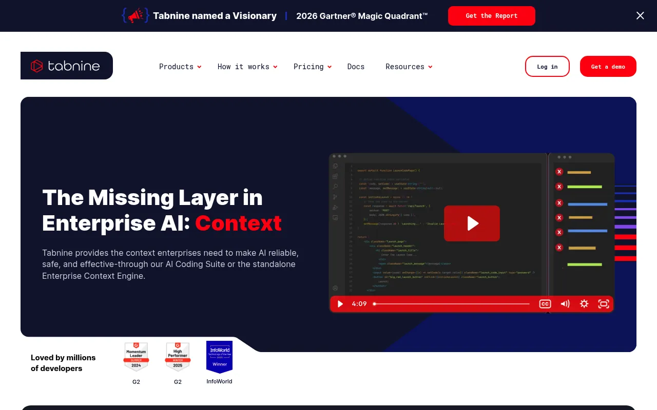 Tabnine screenshot
