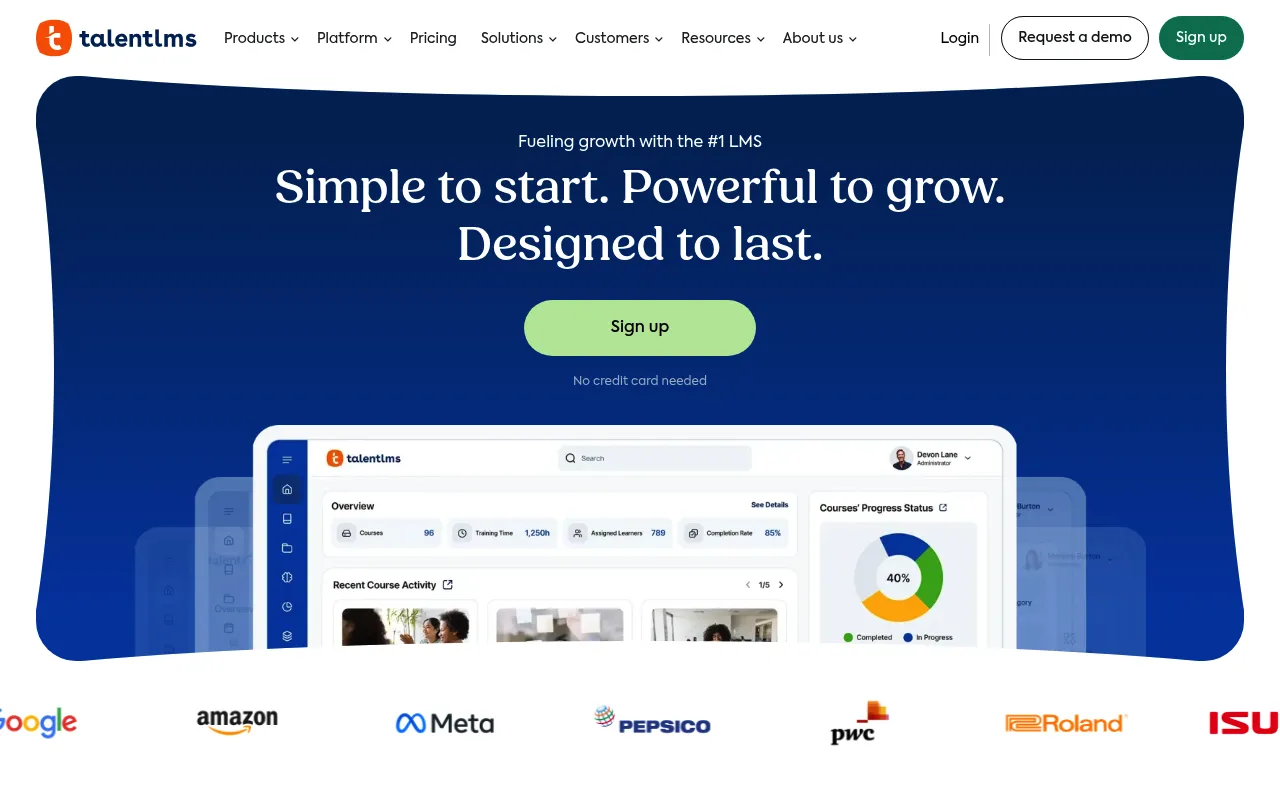 TalentLMS screenshot