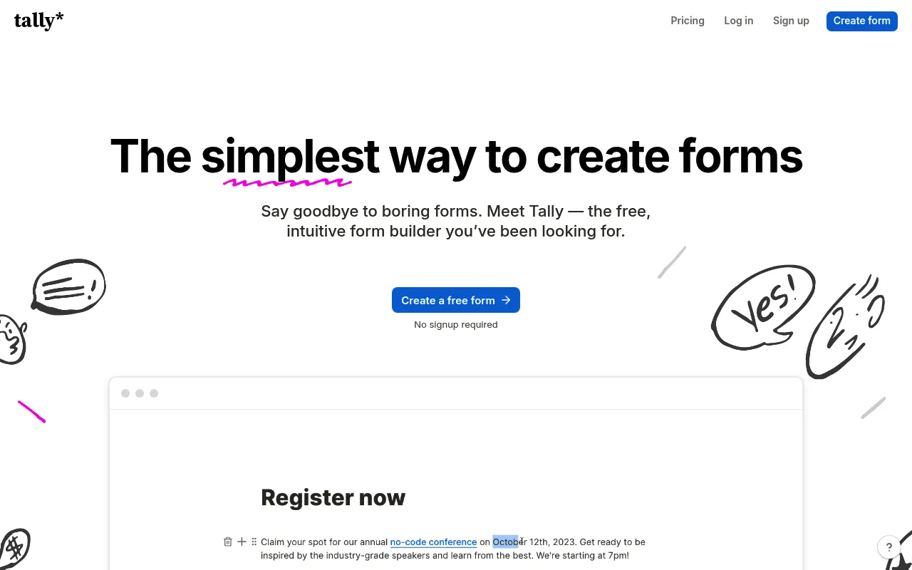 Tally screenshot