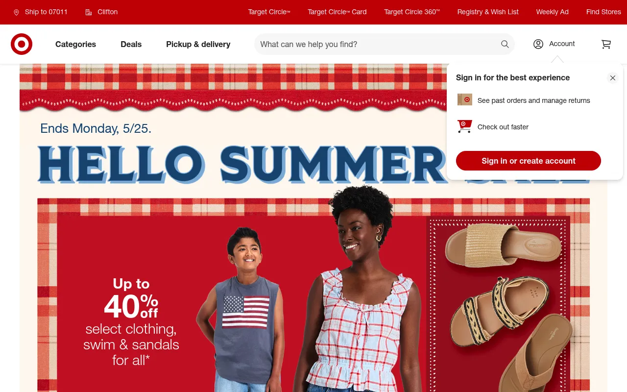 Target screenshot