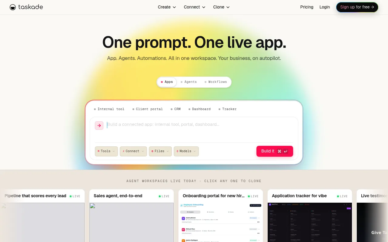Taskade screenshot
