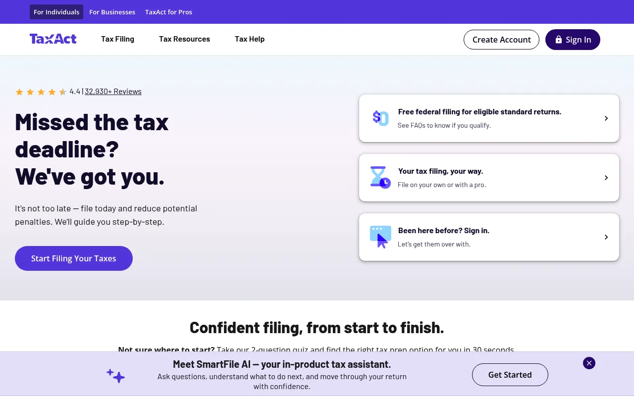 TaxAct screenshot