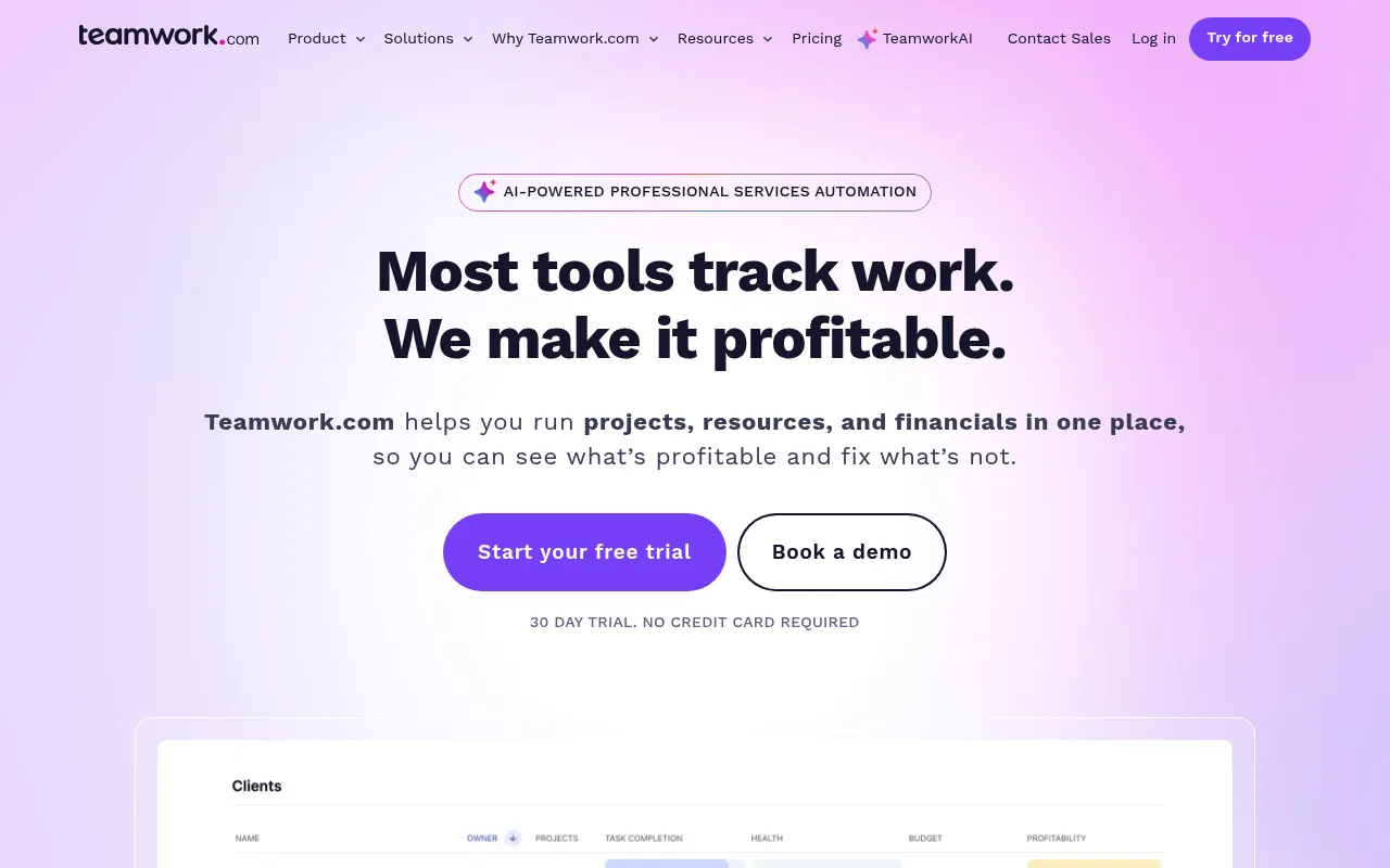 Teamwork.com screenshot