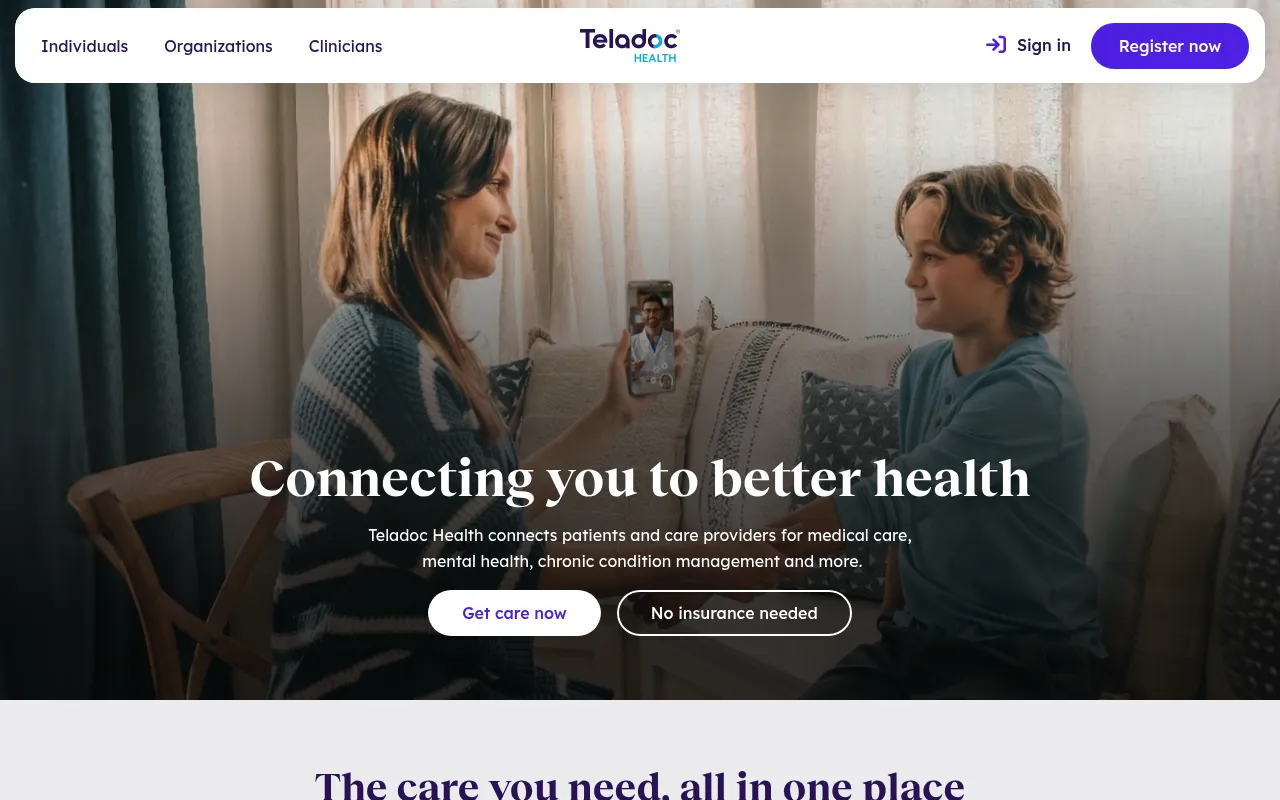 Teladoc Health screenshot