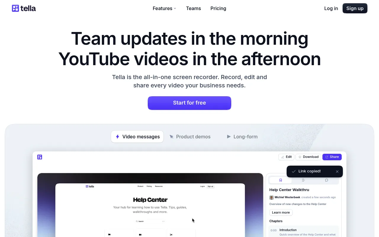 Tella screenshot