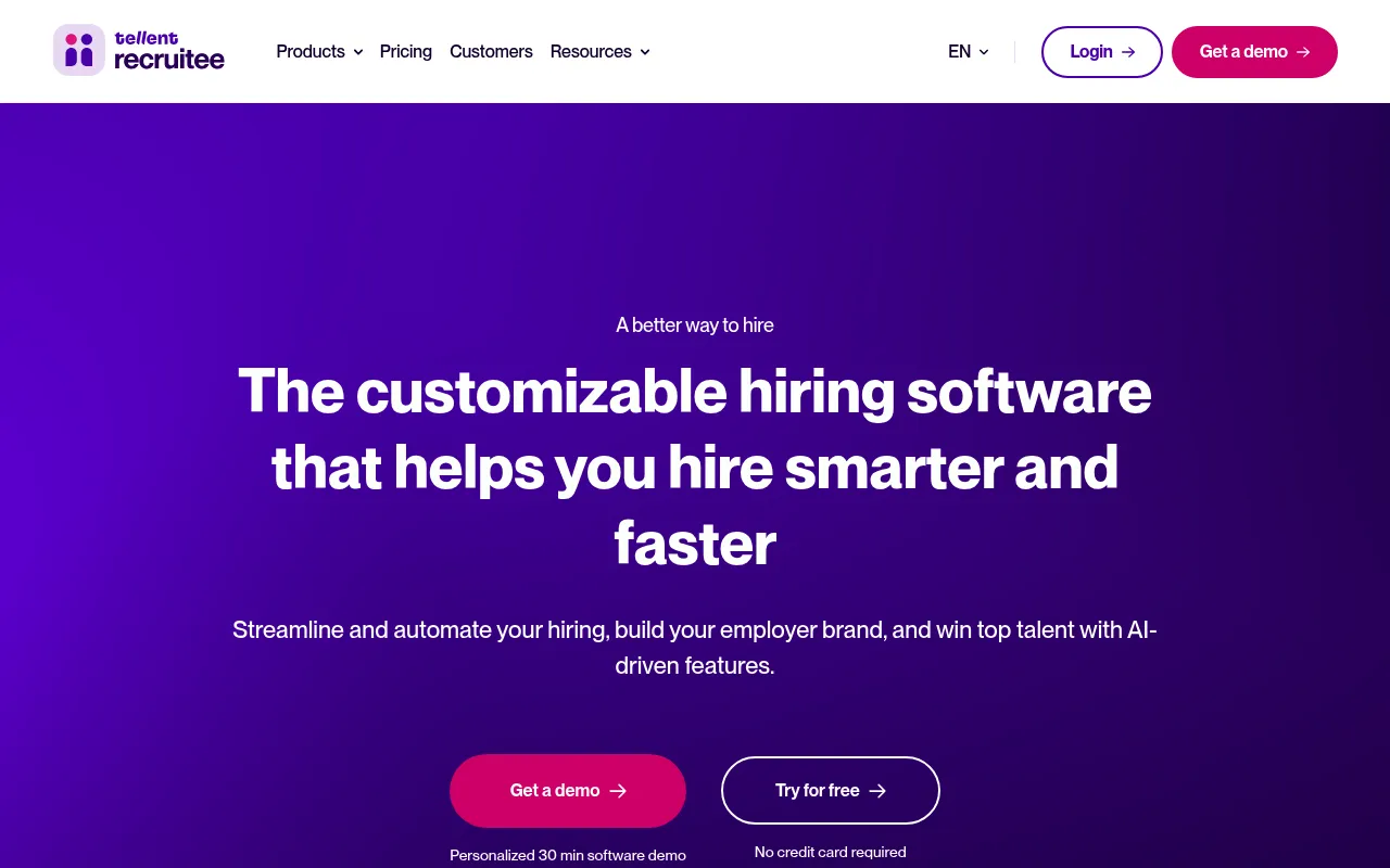 Tellent Recruitee screenshot