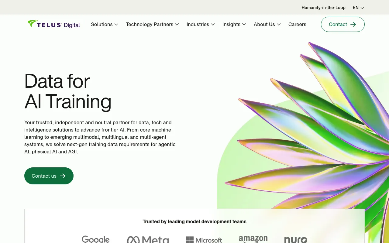 TELUS Digital – Data for AI Training screenshot