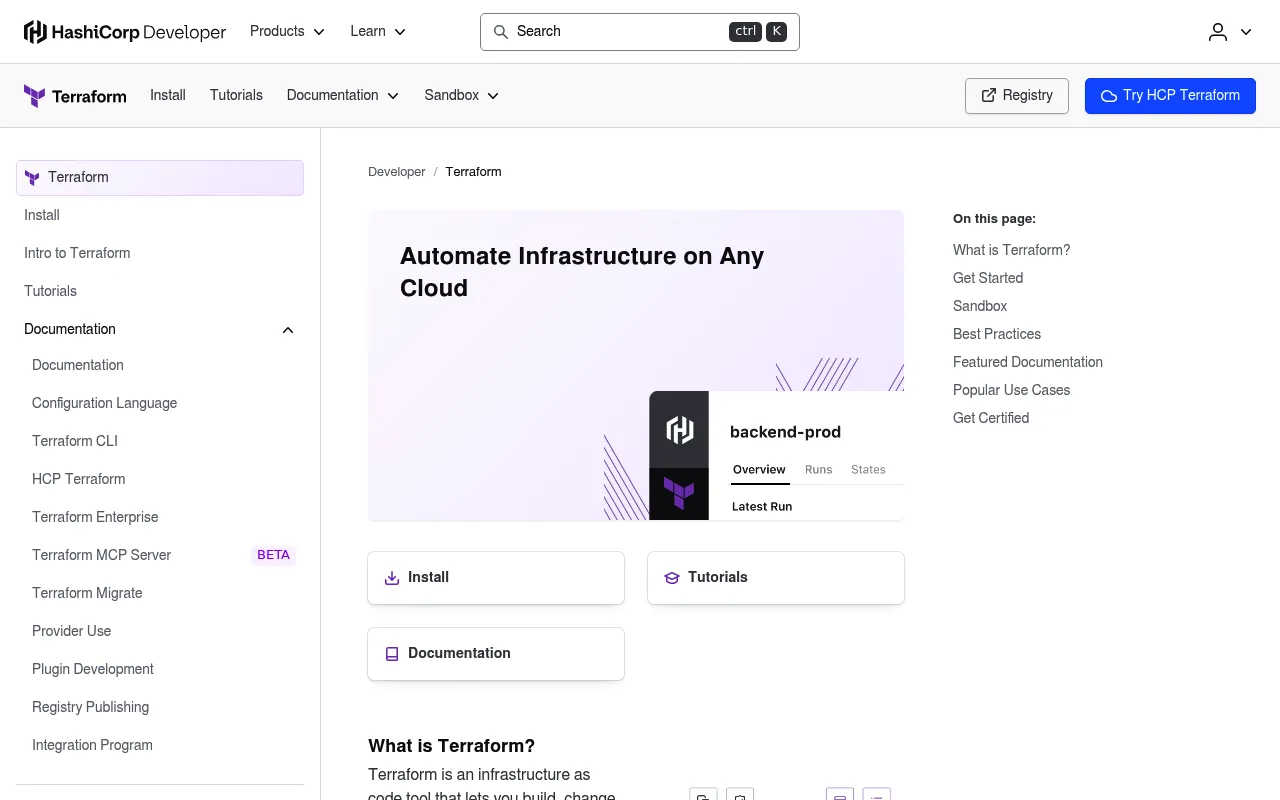 Terraform screenshot