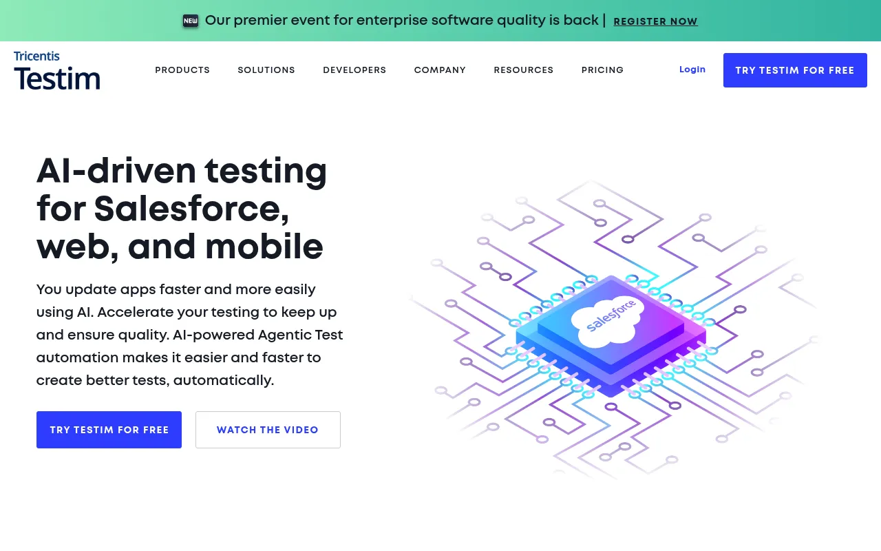 Testim screenshot