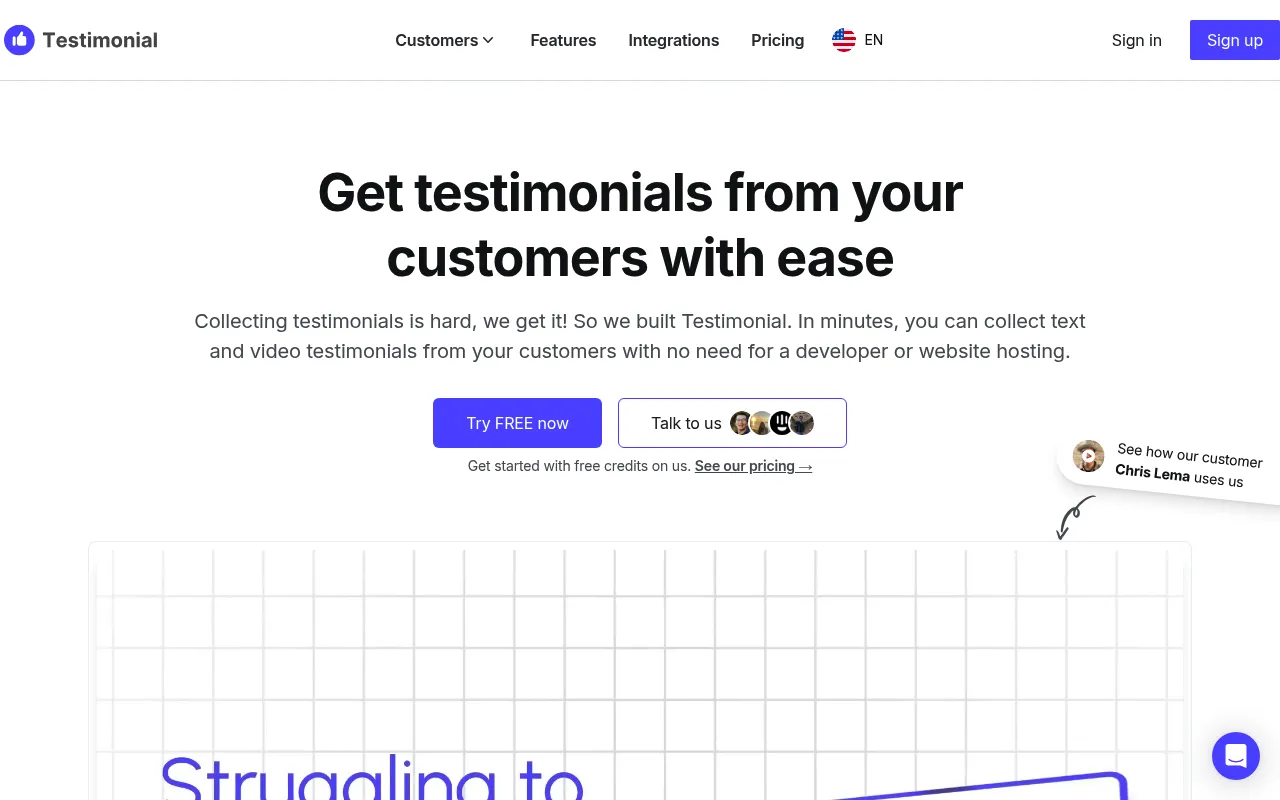 Testimonial screenshot