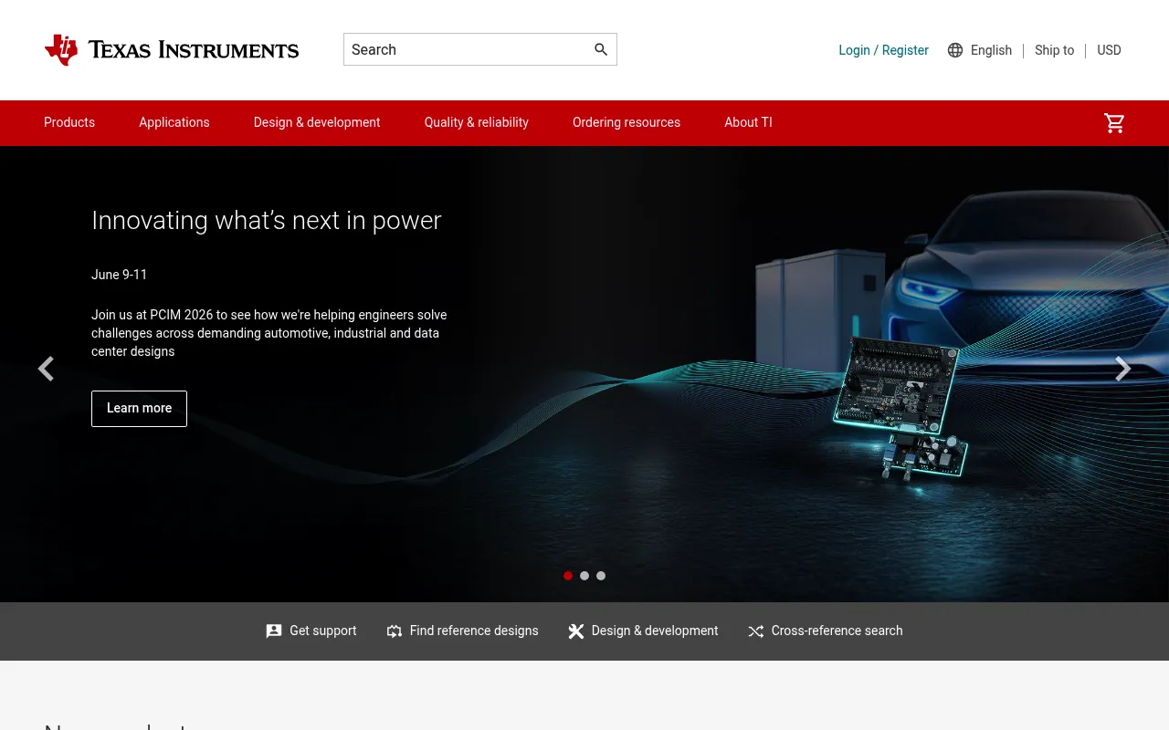 Texas Instruments screenshot