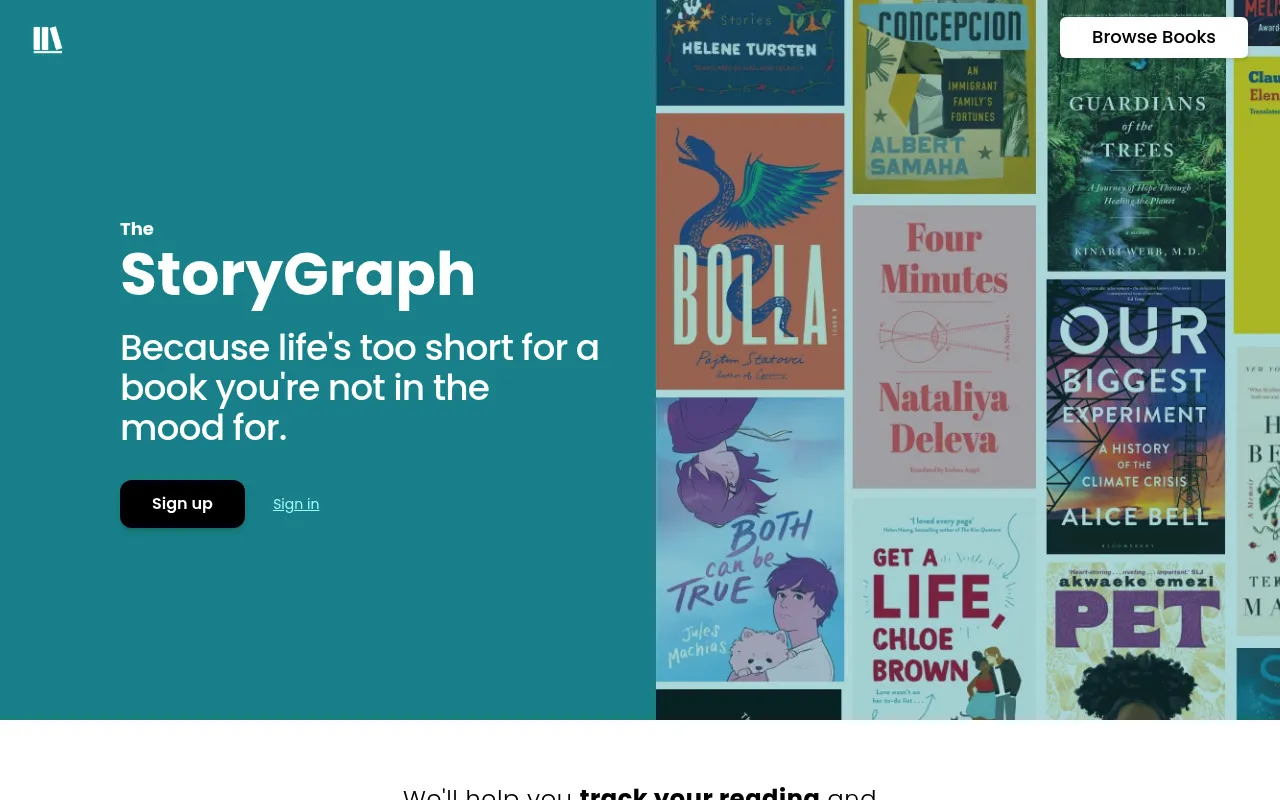The StoryGraph screenshot