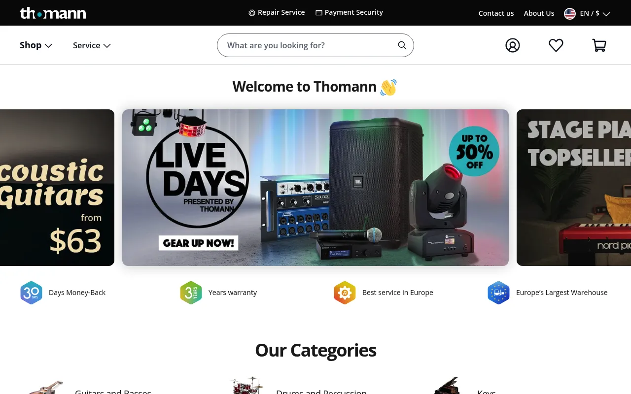 Thomann screenshot