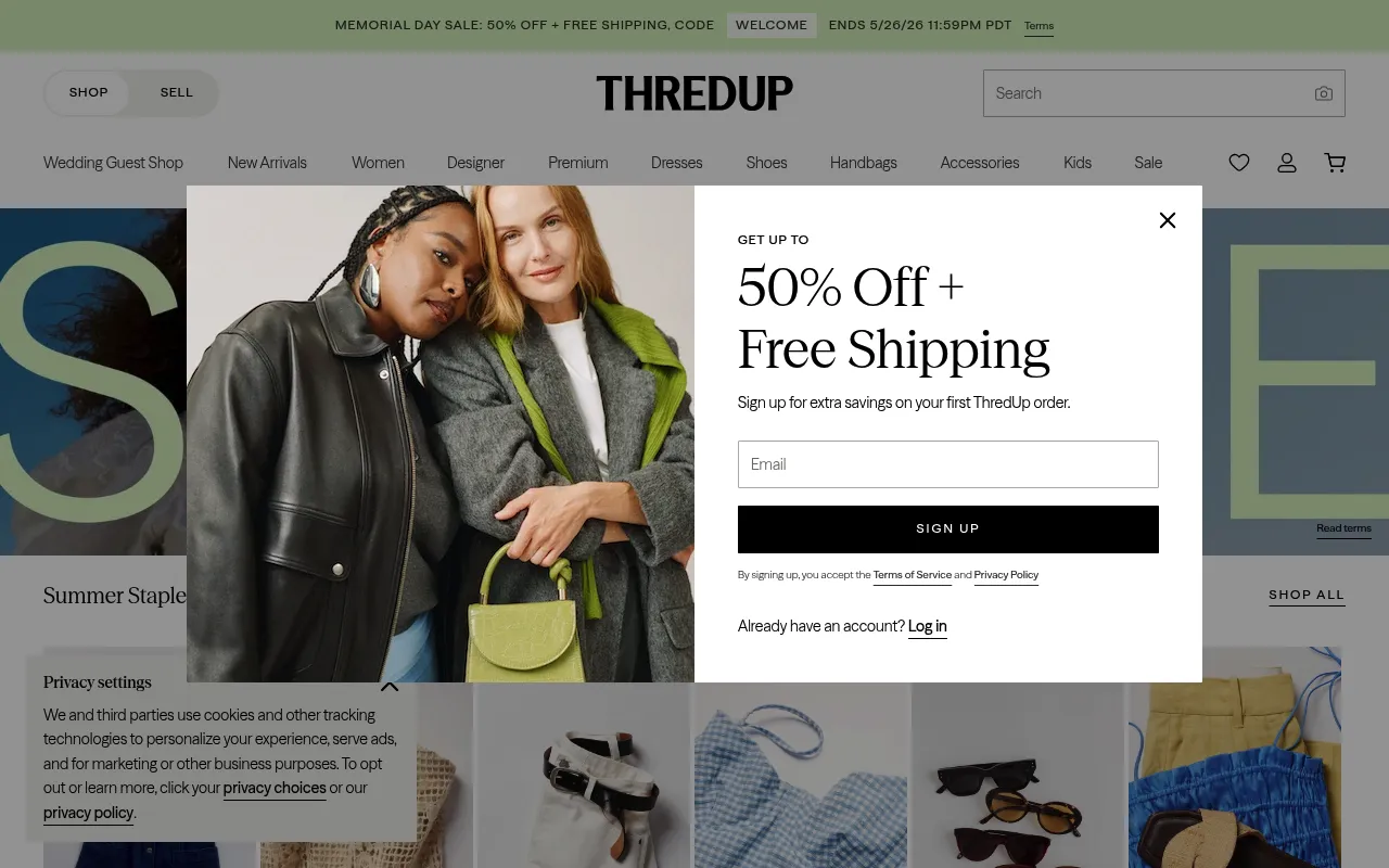 ThredUp screenshot