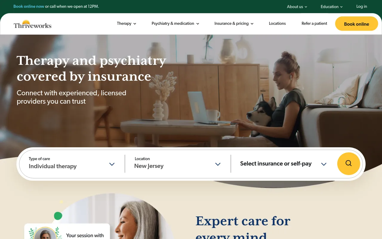 Thriveworks screenshot