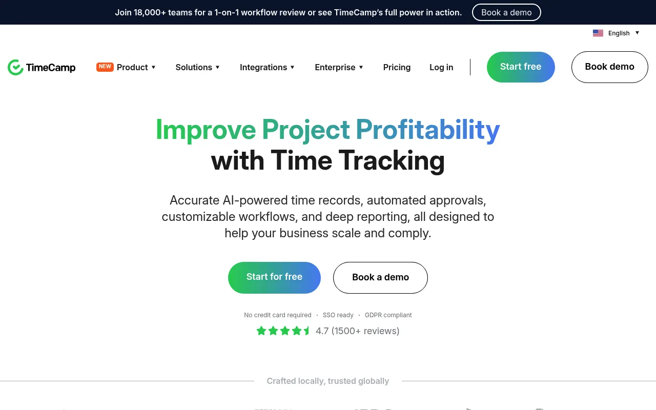 TimeCamp screenshot