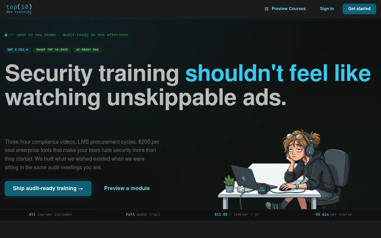 Top 10 Dev Training screenshot