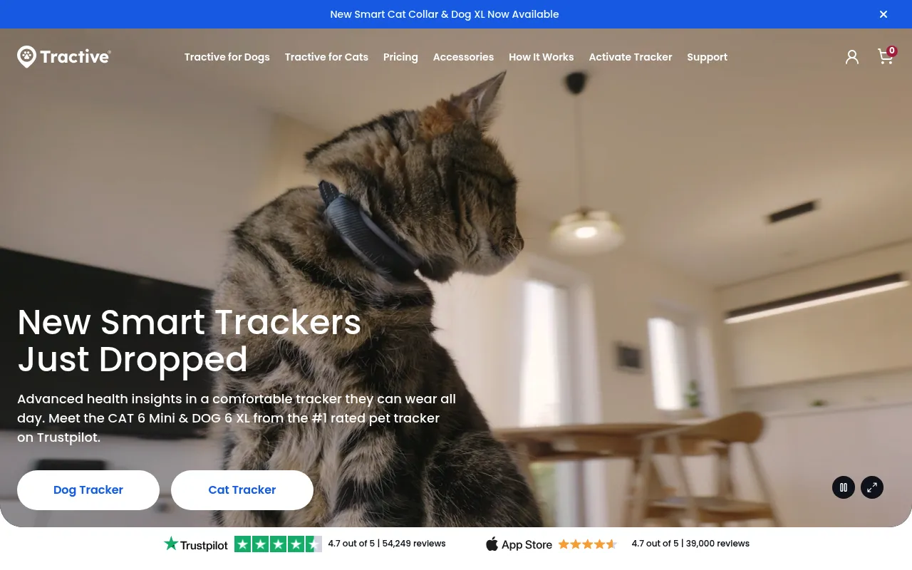 Tractive screenshot