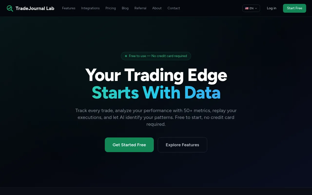 TradeJournal Lab screenshot