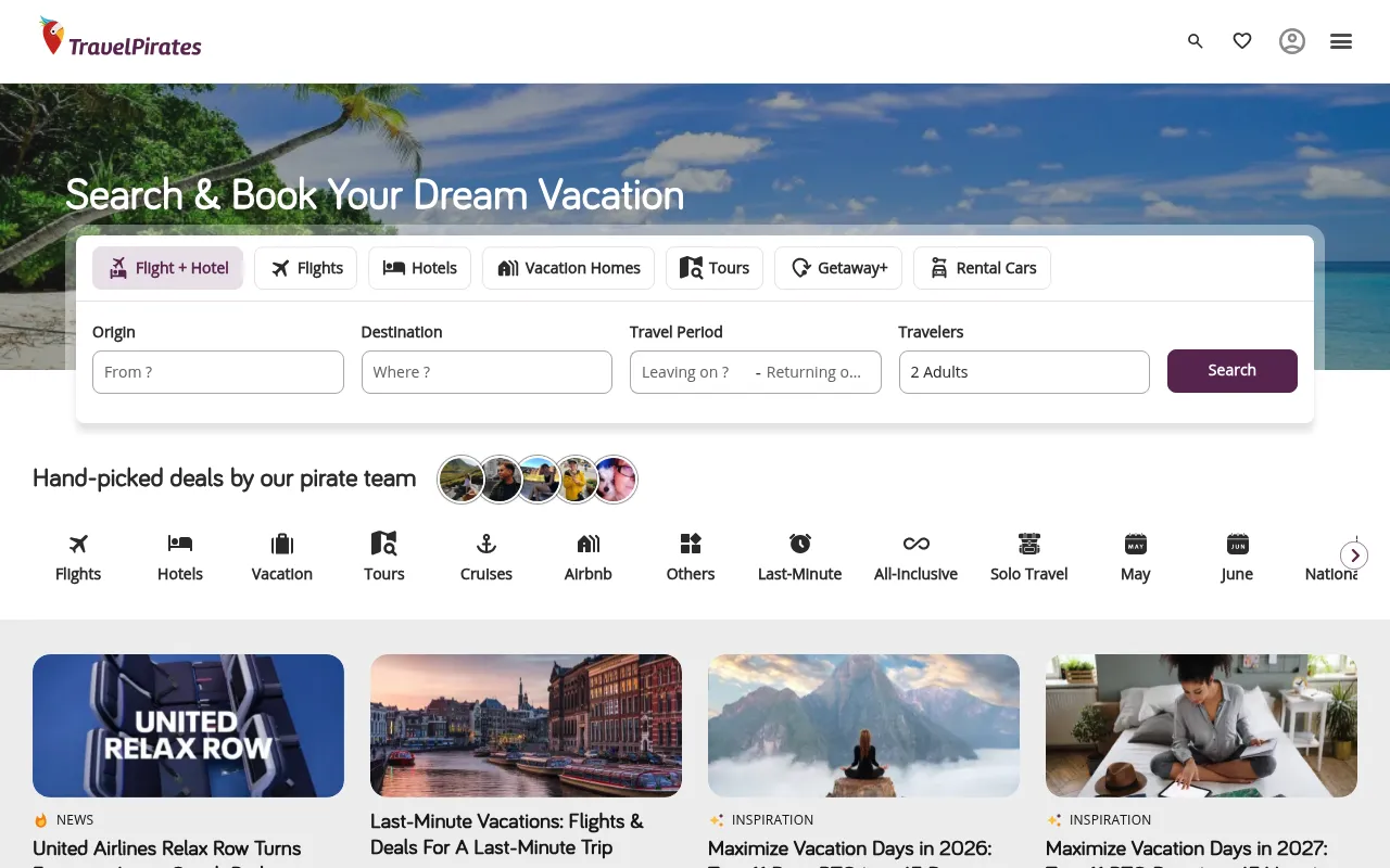 TravelPirates screenshot