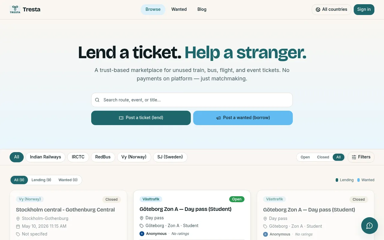 Tresta screenshot