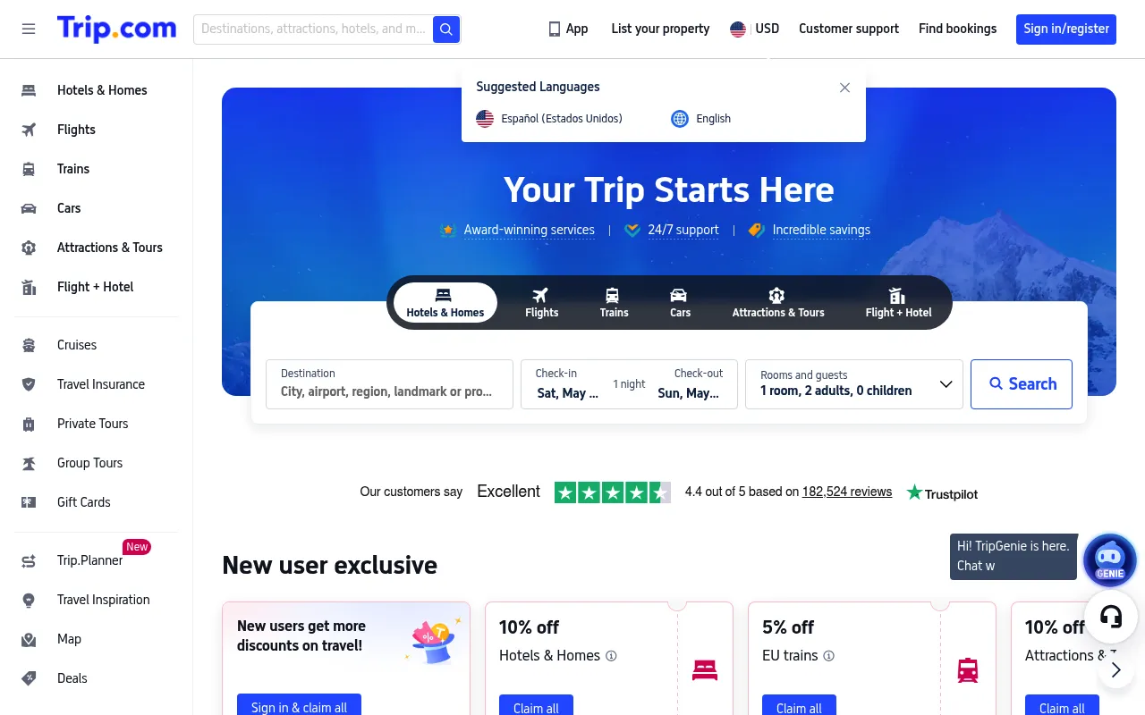 Trip.com screenshot