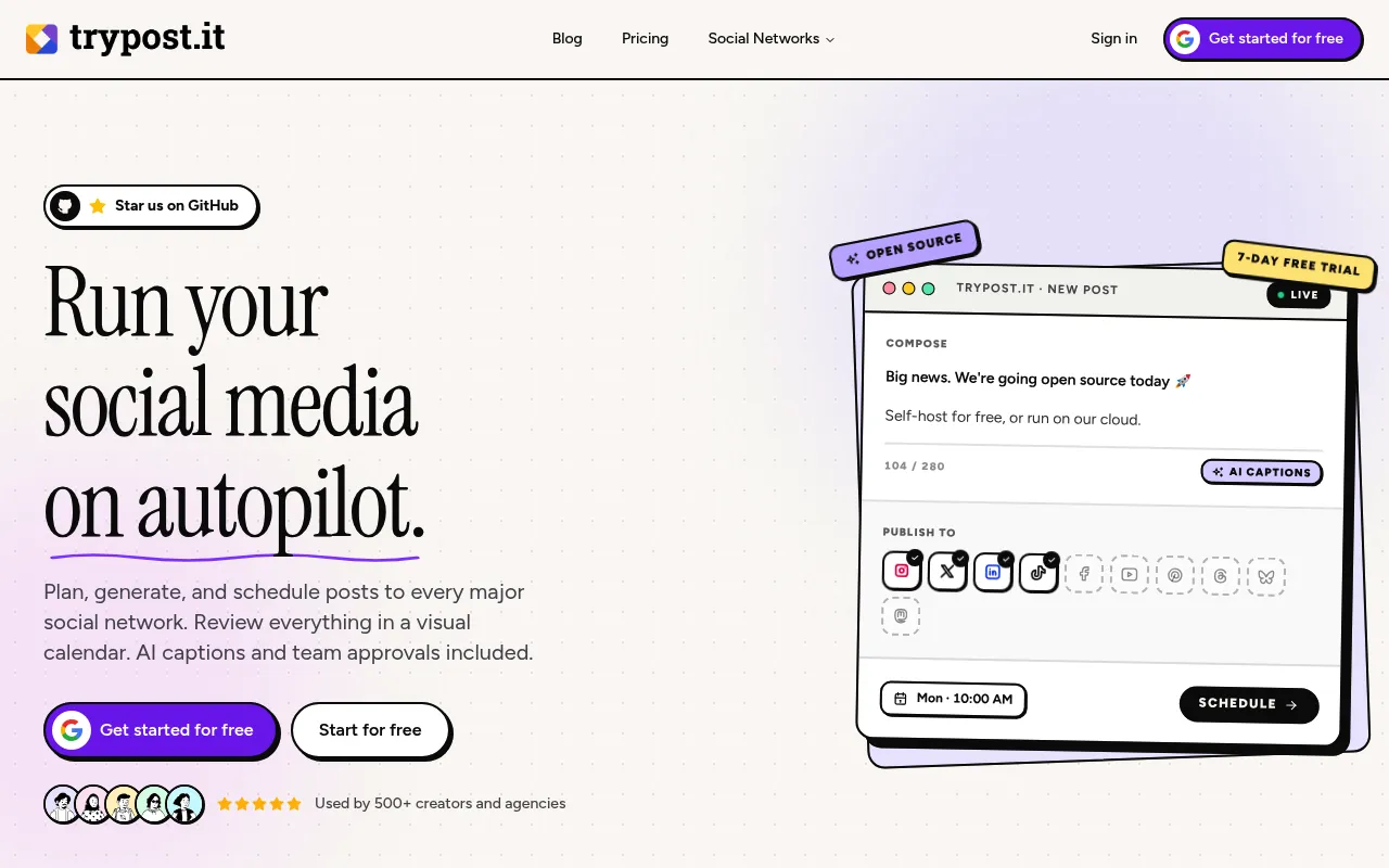 TryPost screenshot