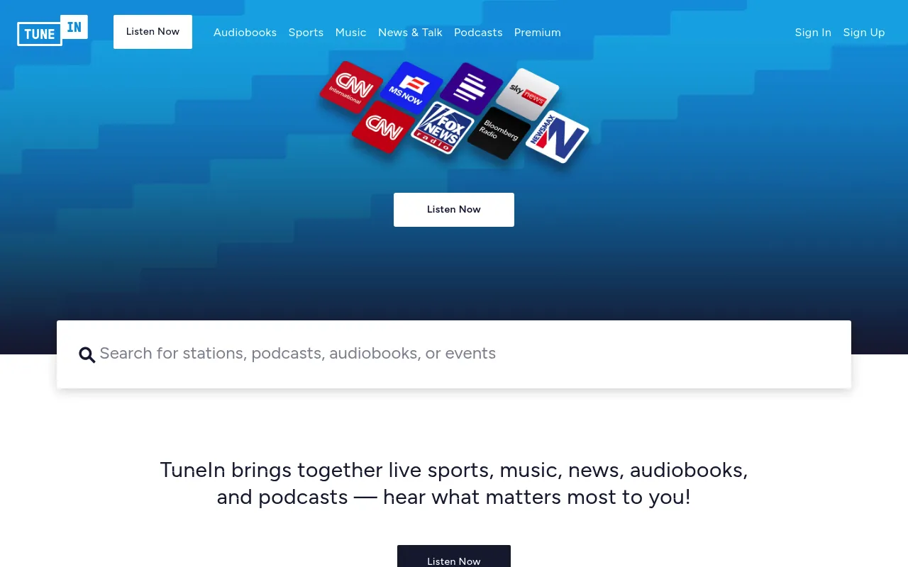 TuneIn screenshot