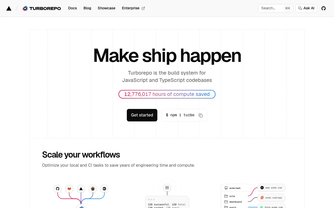 Turborepo screenshot