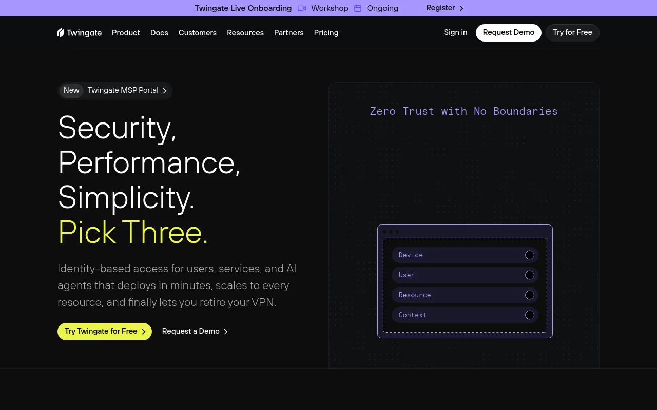 Twingate screenshot