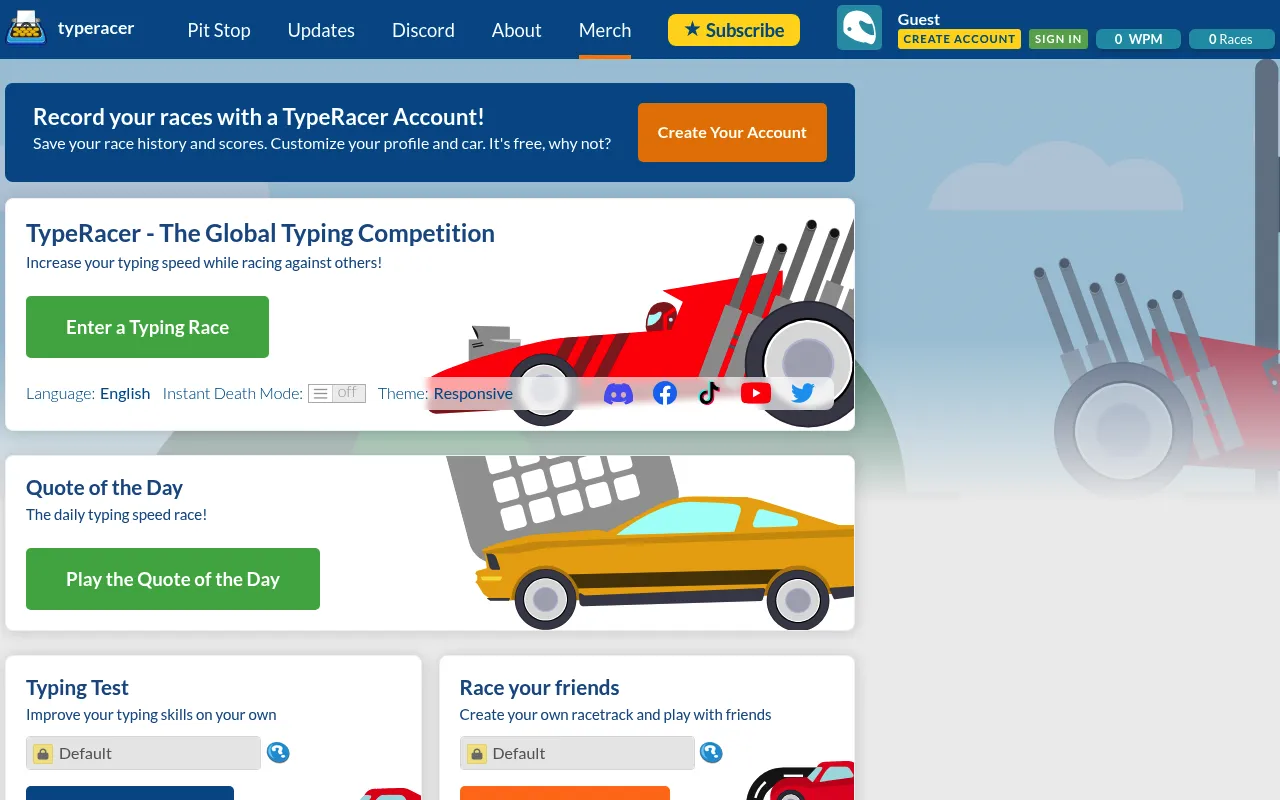 TypeRacer screenshot