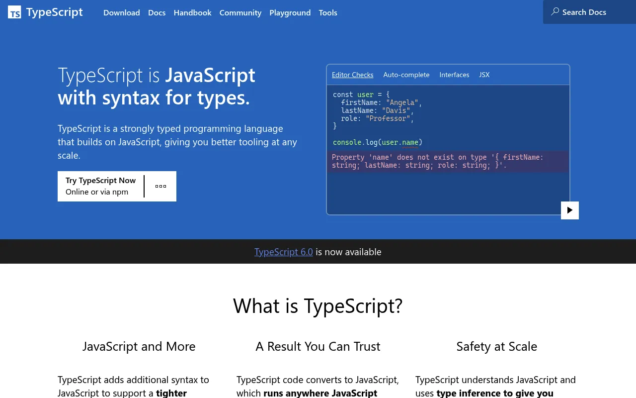 TypeScript screenshot
