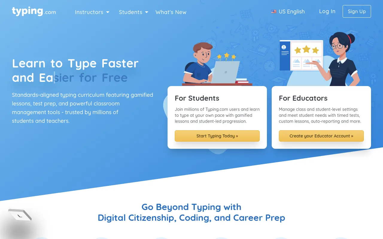 Typing.com screenshot
