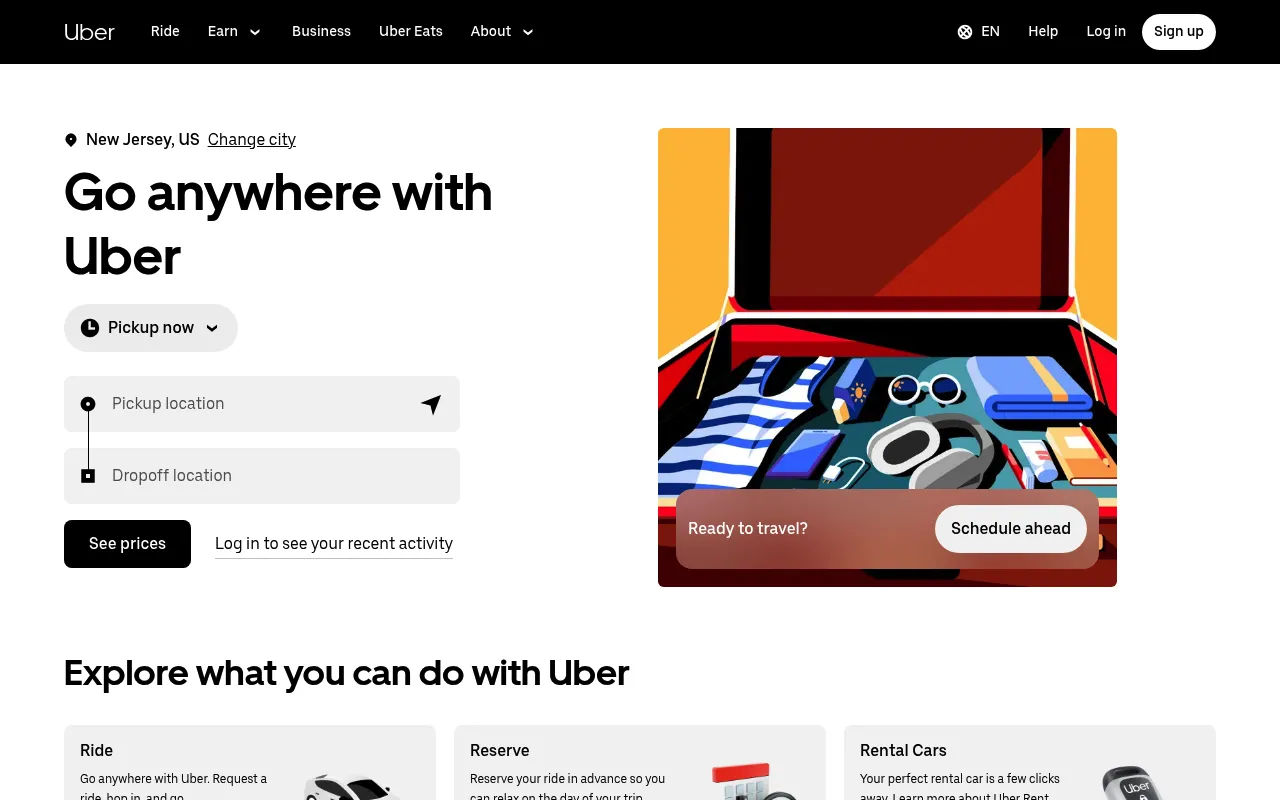 Uber screenshot