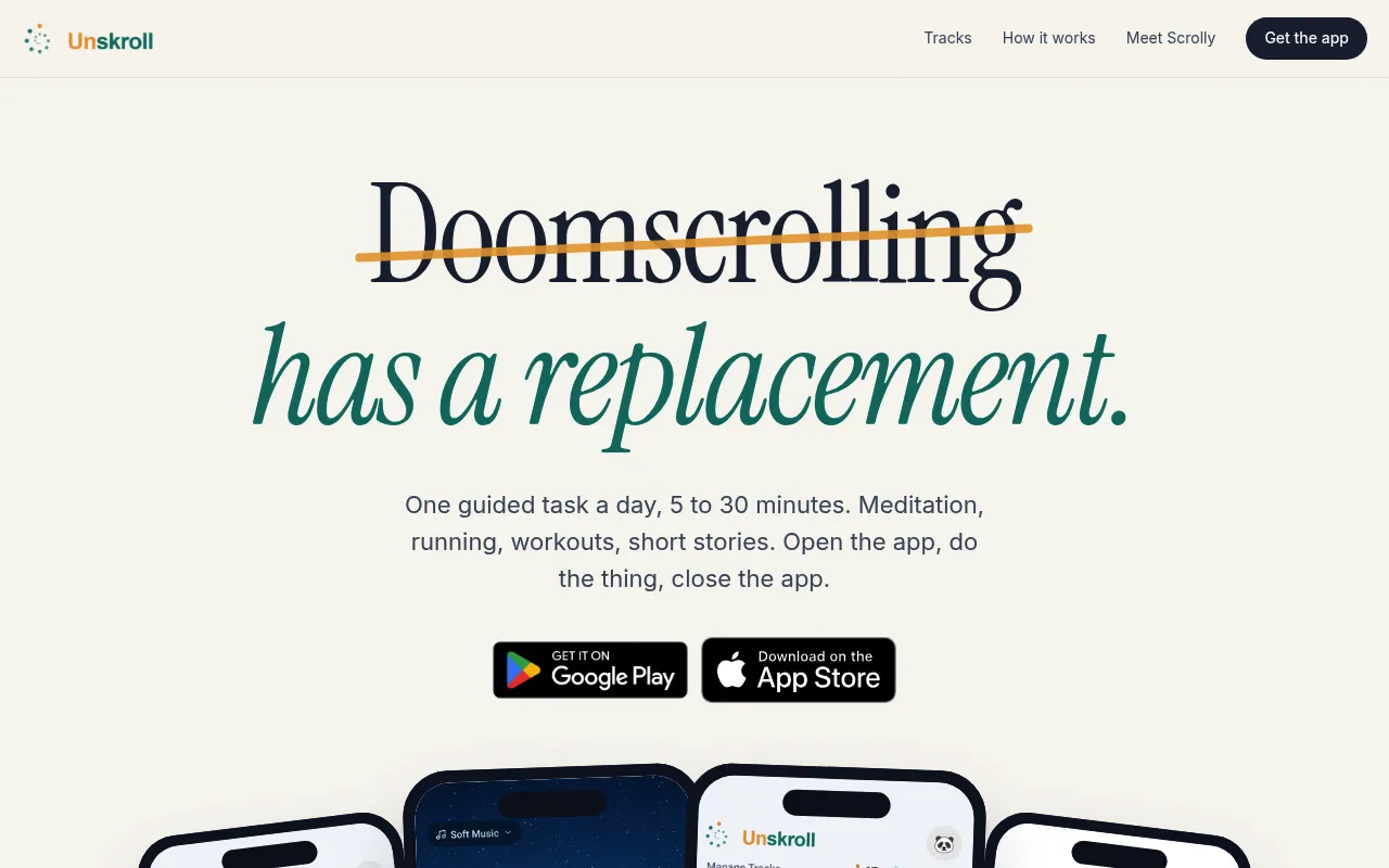 Unskroll screenshot
