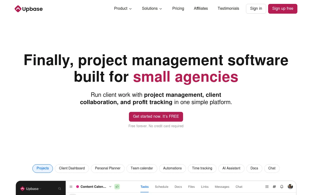 Upbase screenshot