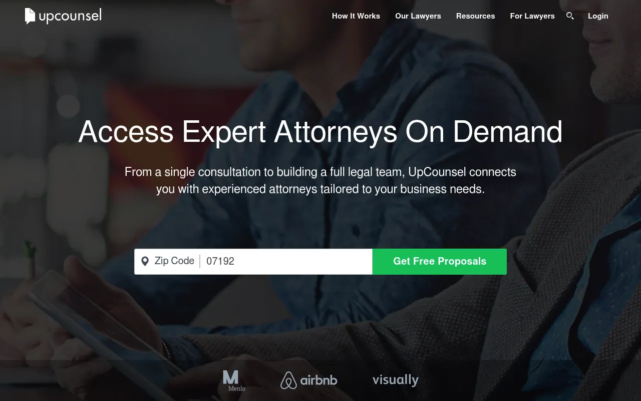 UpCounsel screenshot