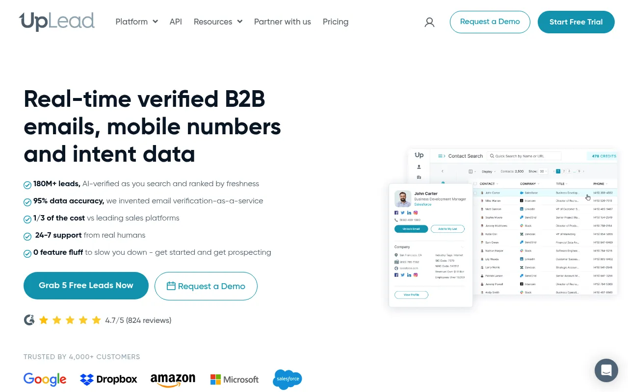 UpLead screenshot